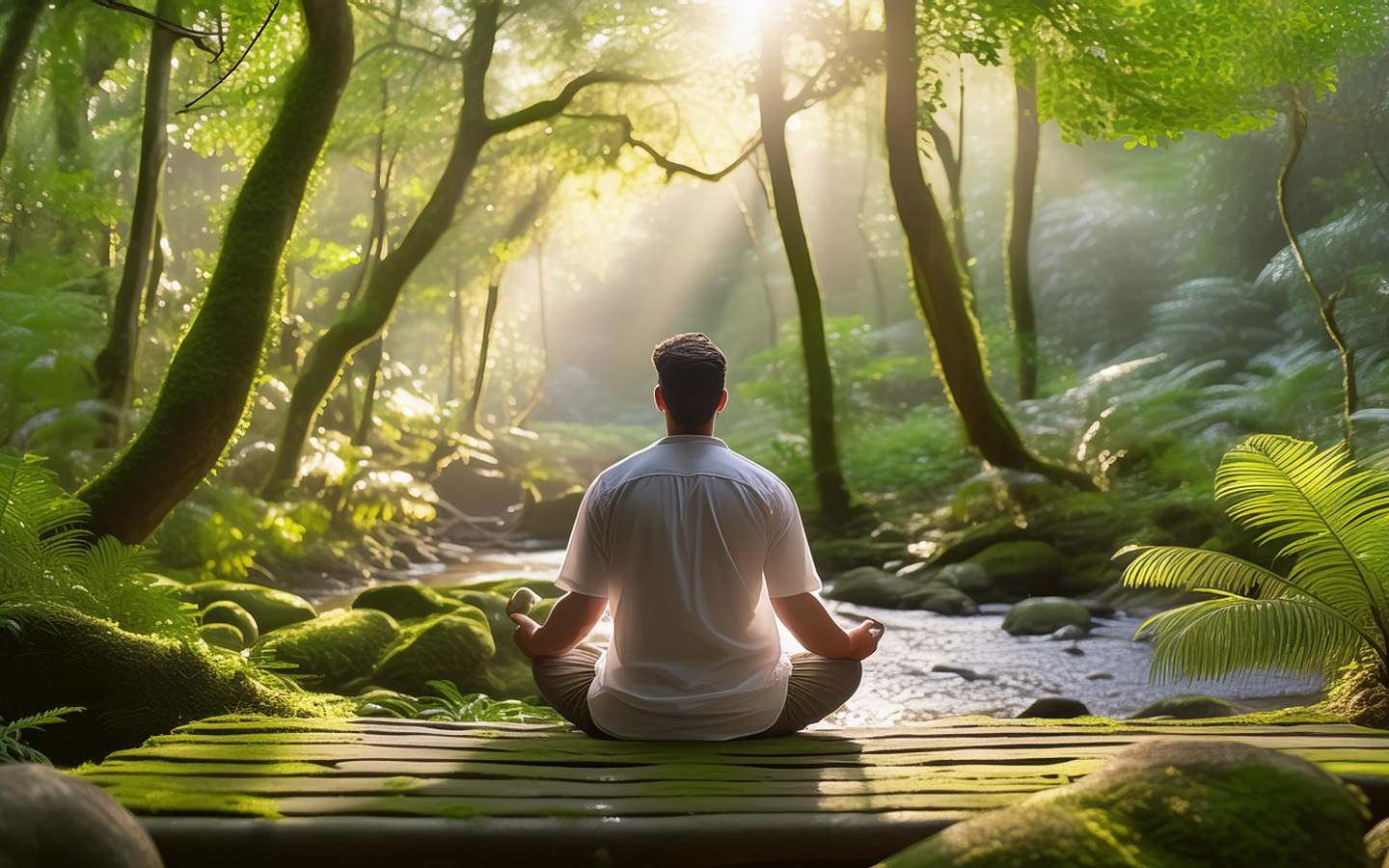 Açık hava meditasyonu, zihinsel sağlığı iyileştirir, stresi azaltır ve doğanın içinde huzur bulmanıza yardımcı olur. Doğada derin nefes alın.