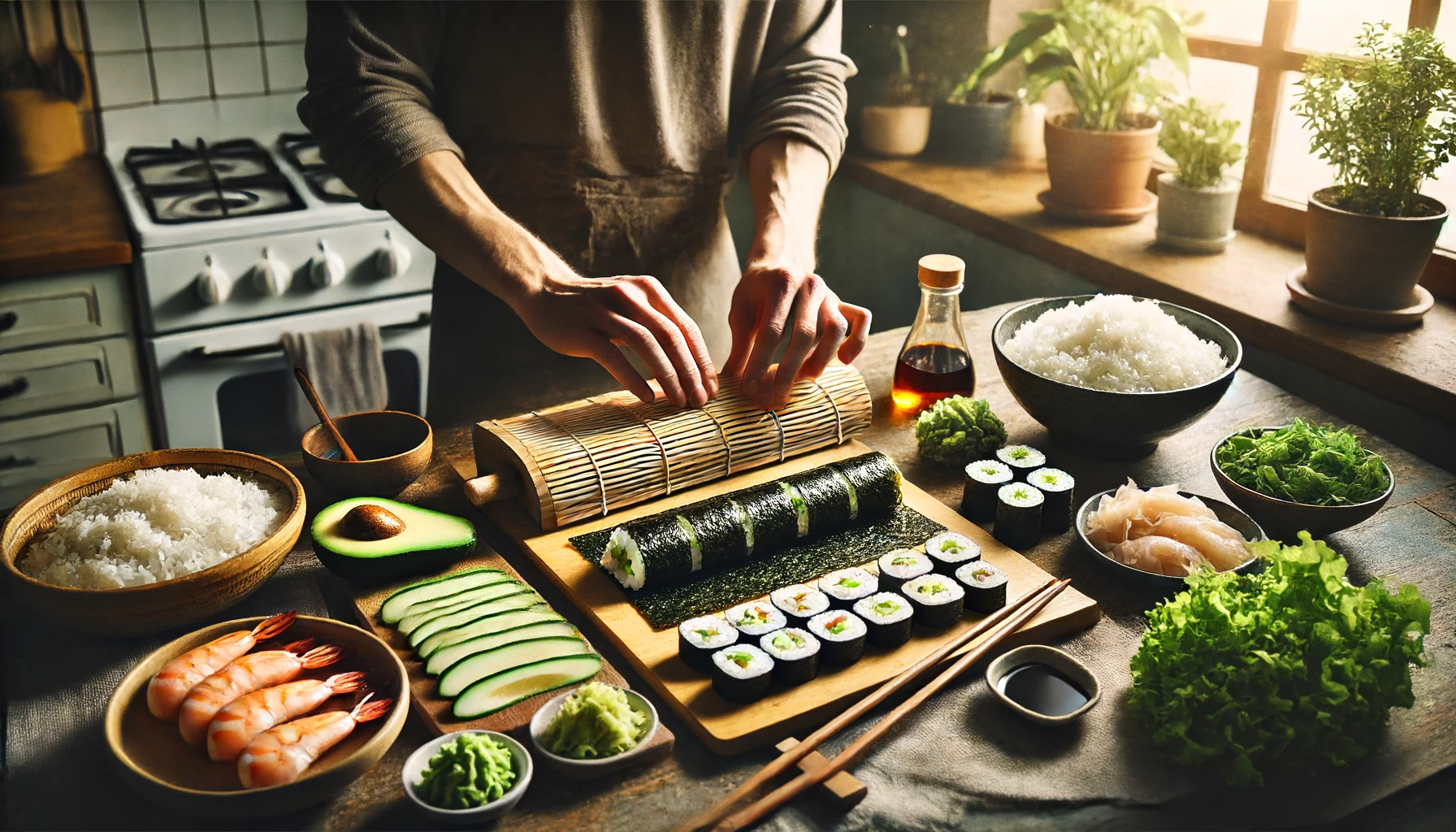 Karidesli ve avokadolu sushi tarifi ile evde lezzetli ve sağlıklı Japon mutfağını keşfedin! Kolay adımlarla sushi yapımını öğrenin.